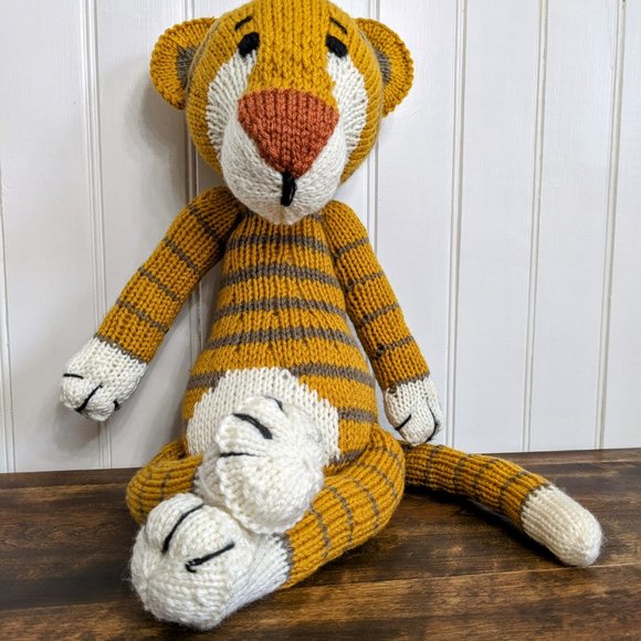 Meet Elliot - Hand made Tricot Tiger baby birthday gift 23 inches - Picture 5 of 7